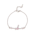 Angelique Dainty Butterfly Zircon Jewelry - Silver Three Butterfly Charm Bracelet [996B649Q]