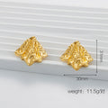 Courtlyn Hammered Irregular Earrings - Gold - Style 8 [XTFYXCK9]