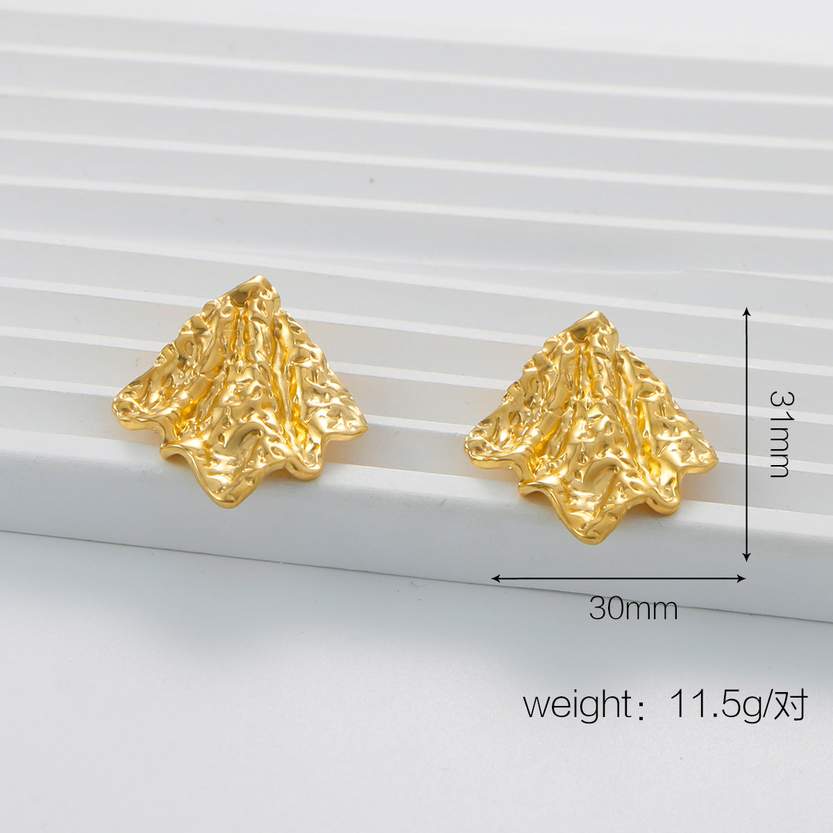 Courtlyn Hammered Irregular Earrings - Gold - Style 8 [XTFYXCK9]