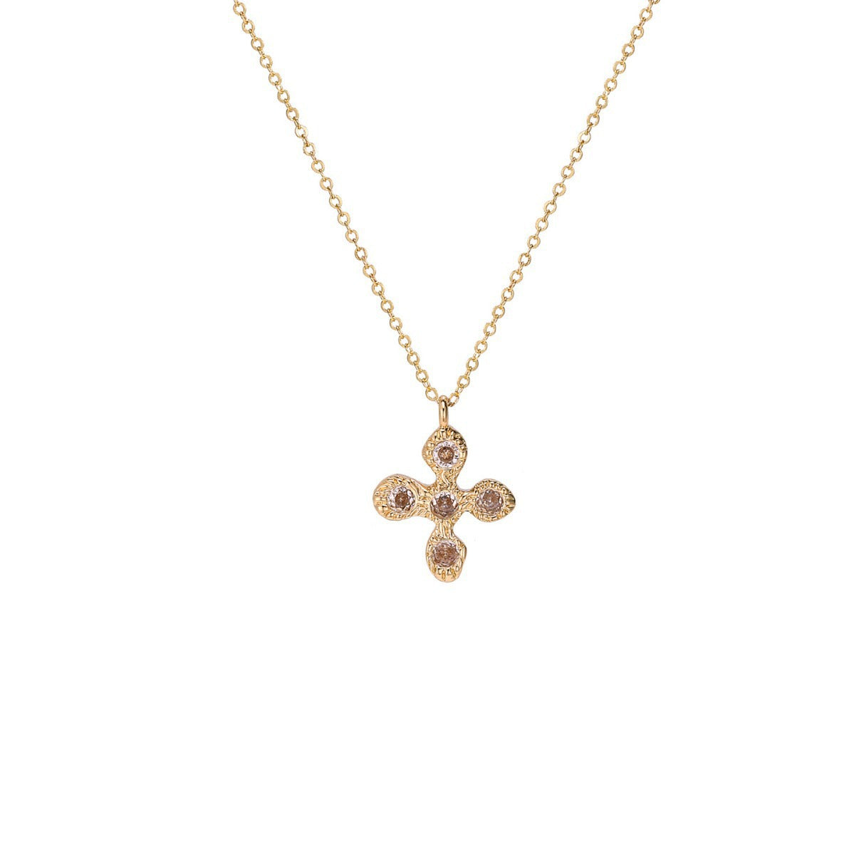 Cross Pendant Necklace - White Cross [KCO5TZOQ]