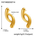 Emmelia Irregular Geometric Earrings - F471 Gold Geometric Waterdrop [VIZ1M2H3]