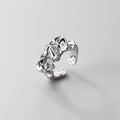 Joyce Irregular Textured Ring - Silver [UGV17IR8]