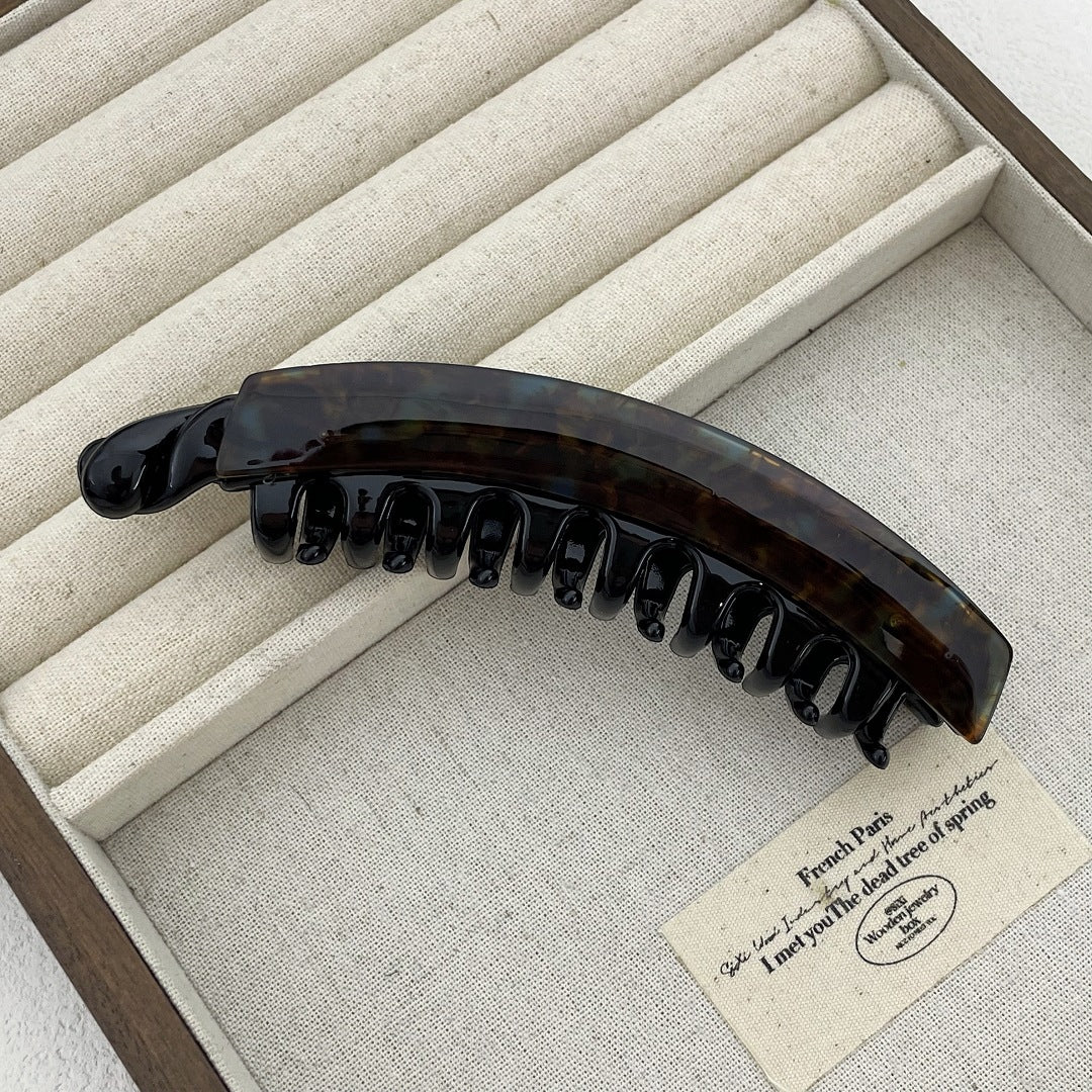 Eleonore Acetate Banana Clip - Blue Coffee [N1OS921X]