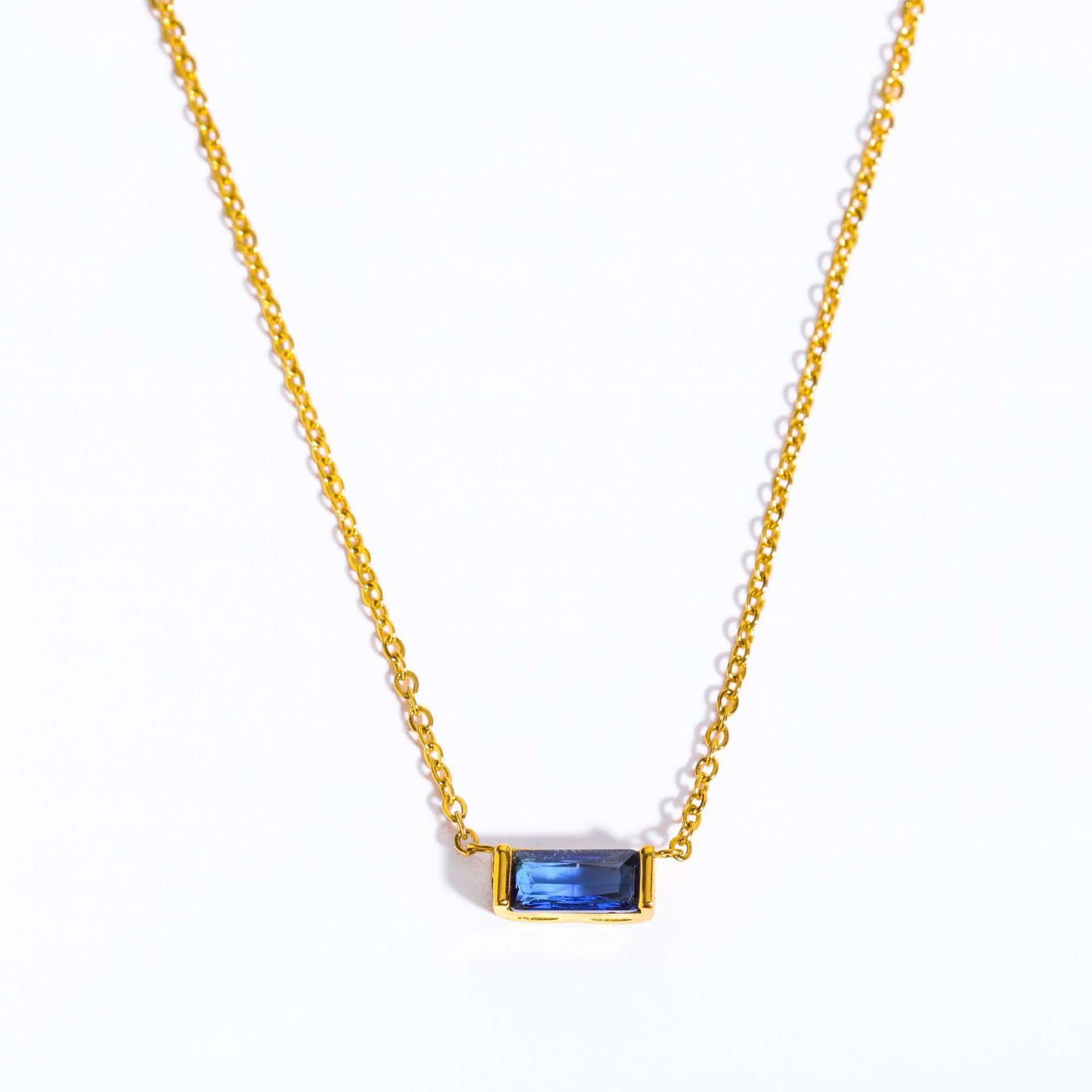 Bree Dainty Birthstone Necklace - September [ZYFWV7FQ]