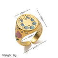 Camreigh Titanium Statement Ring - Moon Phase [KHJB8PIQ]