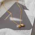 Lotus Pendant Necklace - Lotus Pod Necklace [SPSB7DAB]