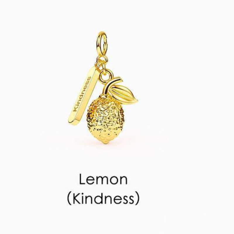 Tropical Fruit Pendant Necklace - Lemon [LR3TI7BD]