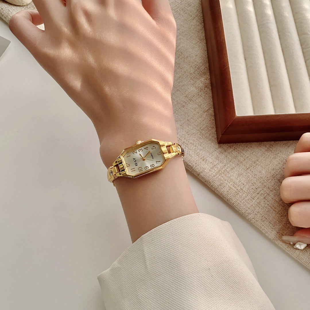 Parnika Gold Rectangle Watch - Gold Style 3 [QF738Y8P]