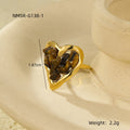 Alasia Heart Stone Ring - Tiger Eye [8E0ORPP3]