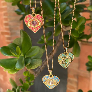 Mariel Hand-Heart Charm Necklace