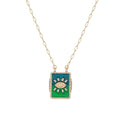 Tarot Card Pendant Necklace - Eye Necklace [TH8K01HG]