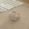 Little Daisy Diary Ring - Daisy Ring with Blue Stone [G0XWW5KR]