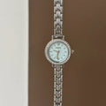 Mother-Of-Pearl Bracelet Watch - Silver / Green Dial [9WZ2D8B6]