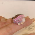 Thea Enamel Stacked Star Rings - A [PYVJLSHM]