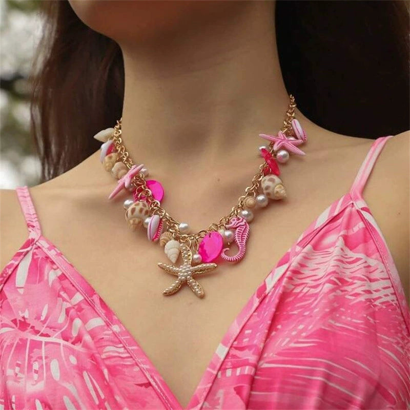Colorful Shell Charm Necklace