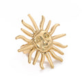 Carlyn Sun Face Open Ring - Light Gold