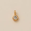 Gisselle Dainty Birthstone Necklace - Round April Pendant [R1CDQB0V]