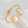Mali Pearl Accented Cuffs - Bracelet Gold [YMK82XTF]