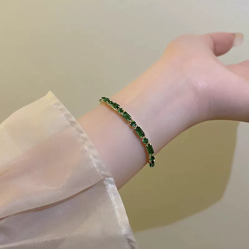 Green Stone Beaded Bracelet - Green Bracelet [YK764V5R]