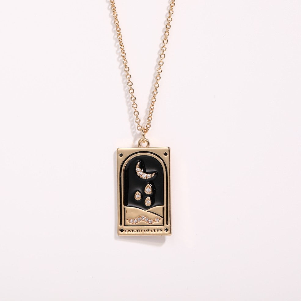 Tarot Card Pendant Necklace - Knight of Cups [FA28WUMX]