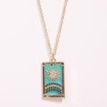 Erynn Gold-Plated Tarot Necklace - The Sun [6WJ9HLP3]