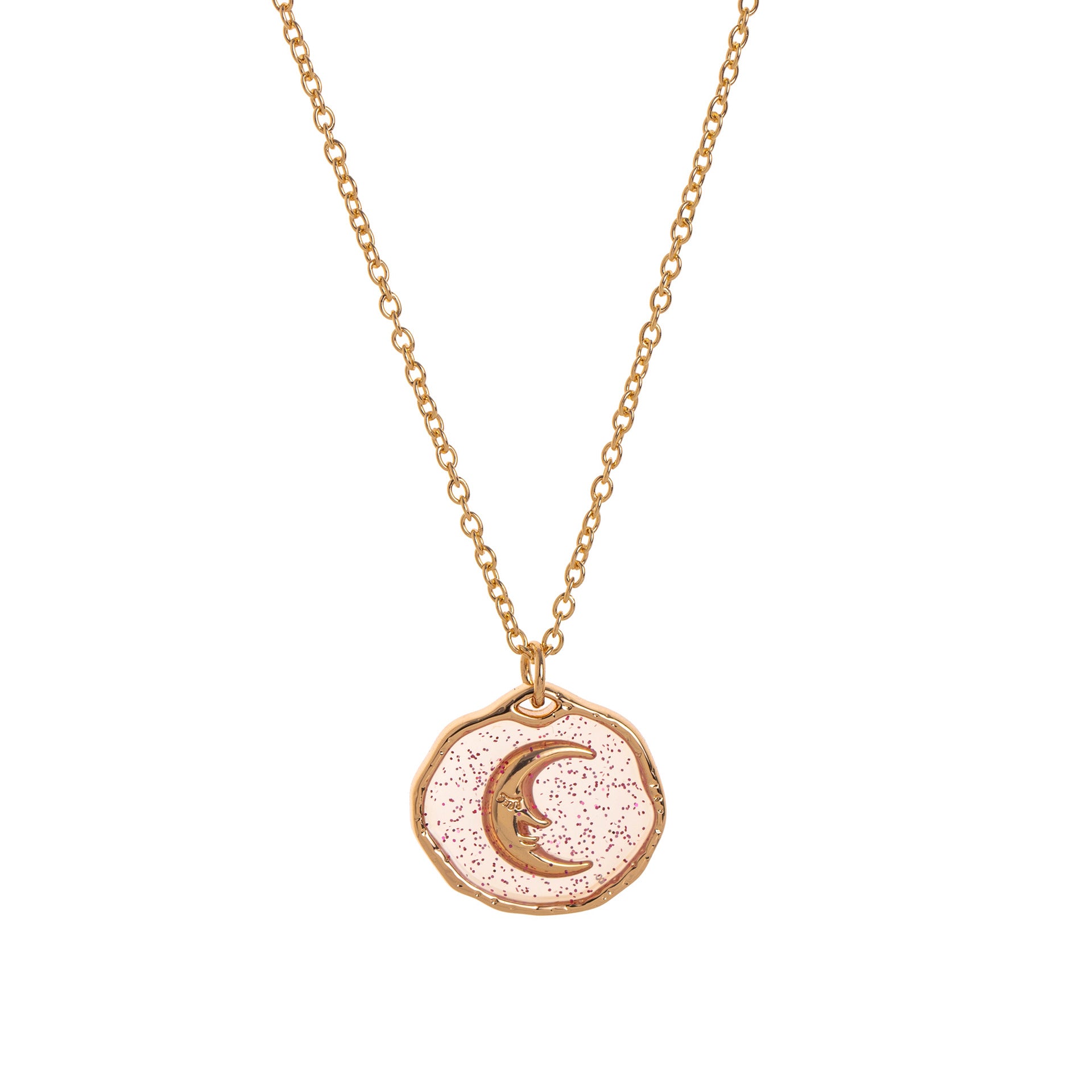 Star and Moon Pendant Necklace - Moon [MWV5YE7F]