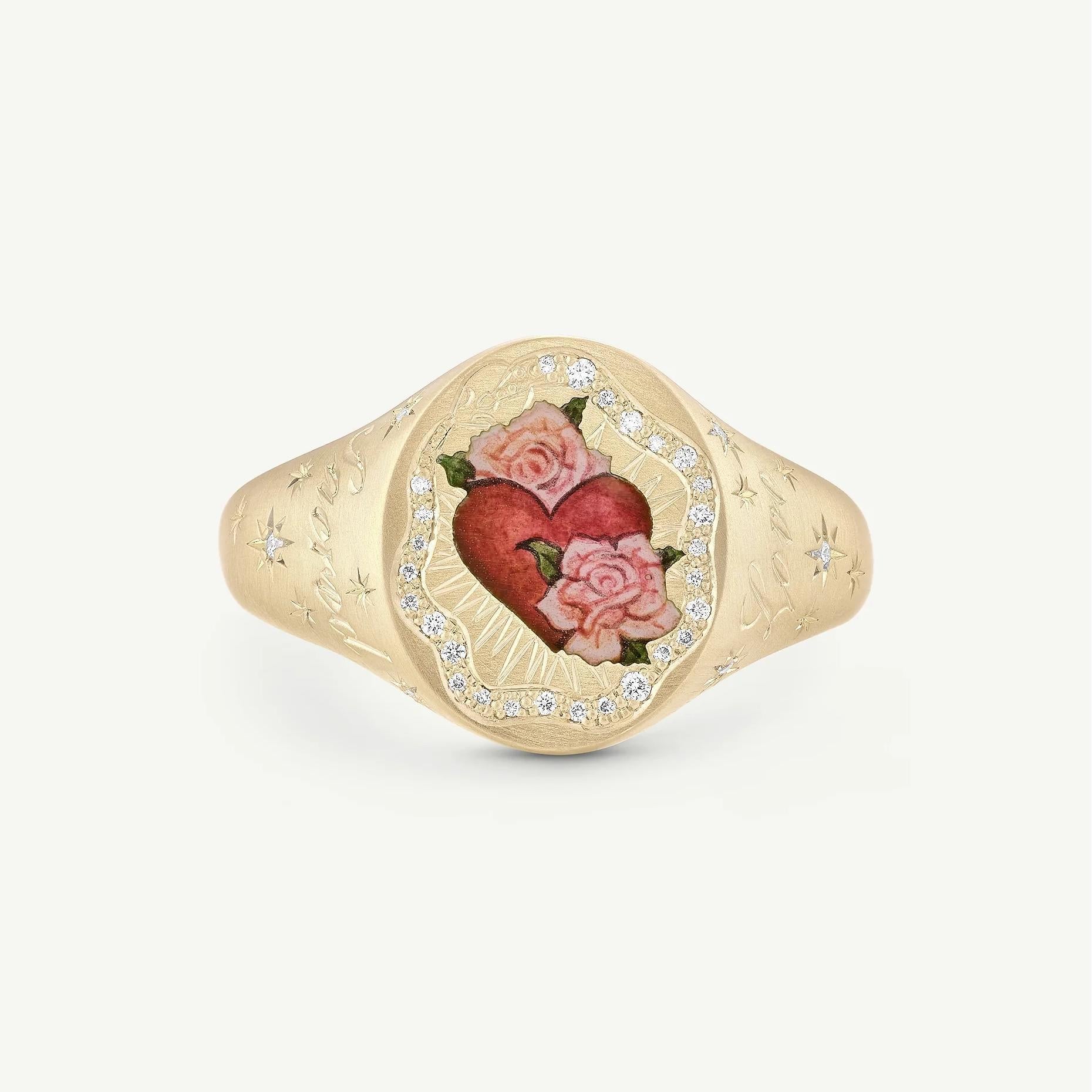 Ronni Motif Statement Ring - Heart [YJLTXV6Y]
