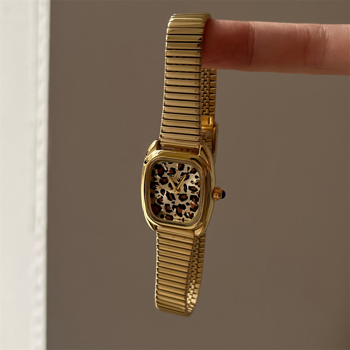 Avalina Snake Head Leopard Watch - IEKE88294 Chubby Case / Leopard Print Arsenal Band [ZIBURWTQ]