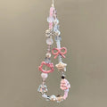 Cat Bowknot Beaded Phone Charm - Cake Pink KT [H29TNNEB]