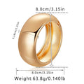 Textured Metal Bangle Bracelet - Gold Wide Version [4H6TIU7M]