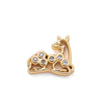 Floating Charm Locket Necklace - Sika Deer Charm [B71KIJ8P]