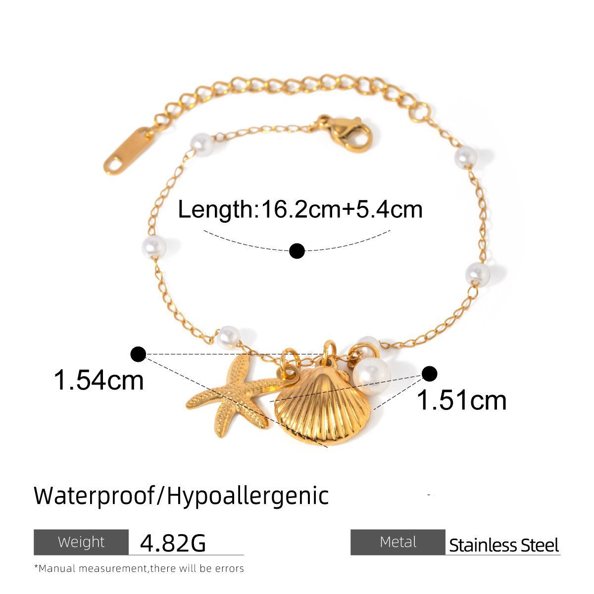 Ocean Shell Pendant Necklace - Shell Gold Bracelet [NIBV6W4N]