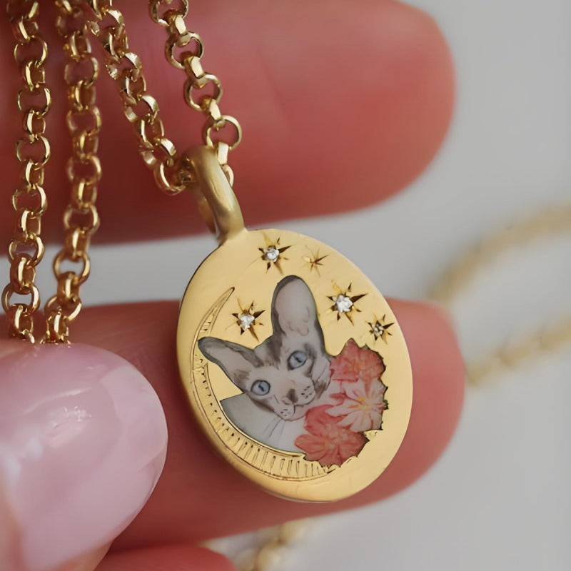 Katya Delicate Charm Necklace - Ragdoll Cat Charm [VBLX4D31]