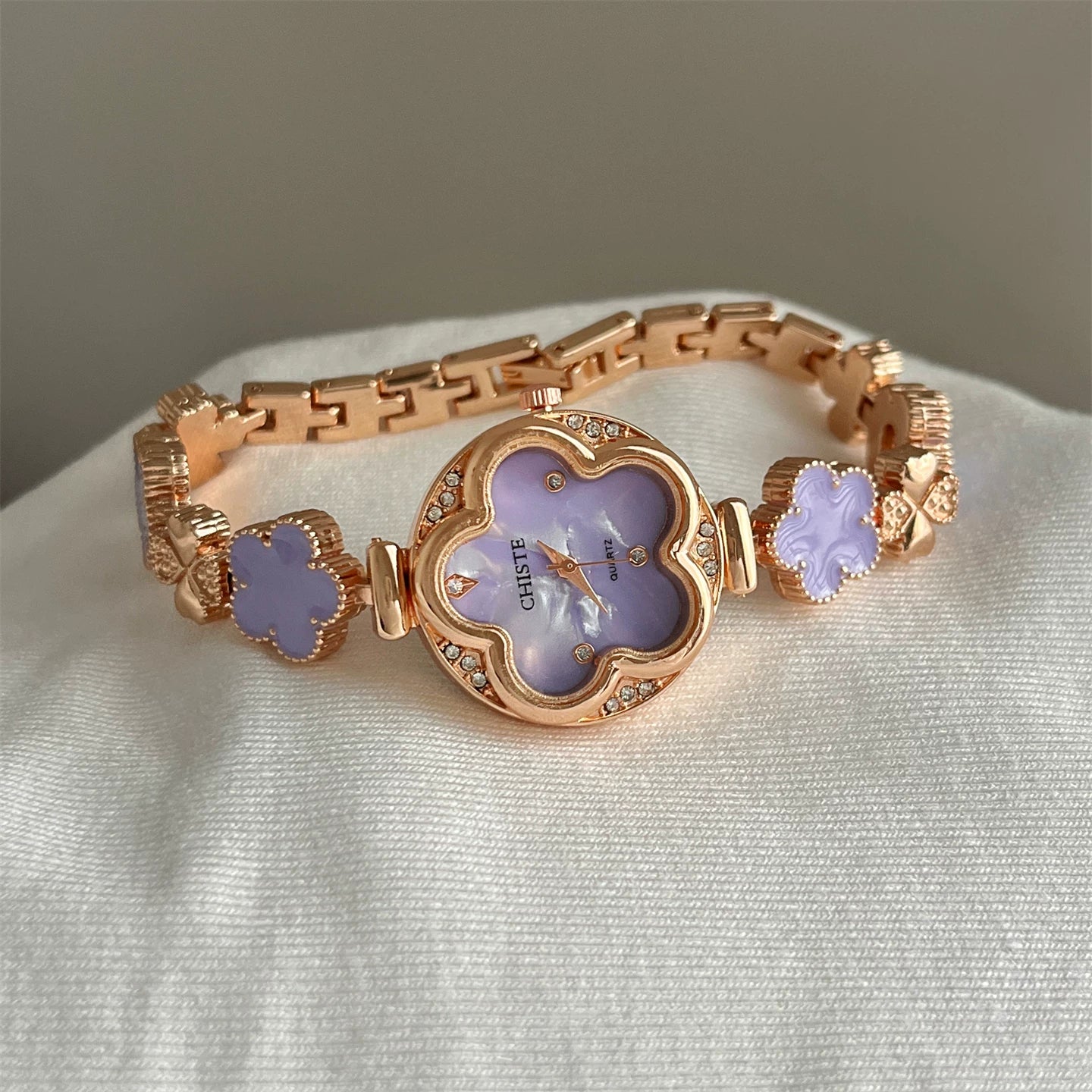 Clover Bracelet Watch - Purple [HESRWI7R]