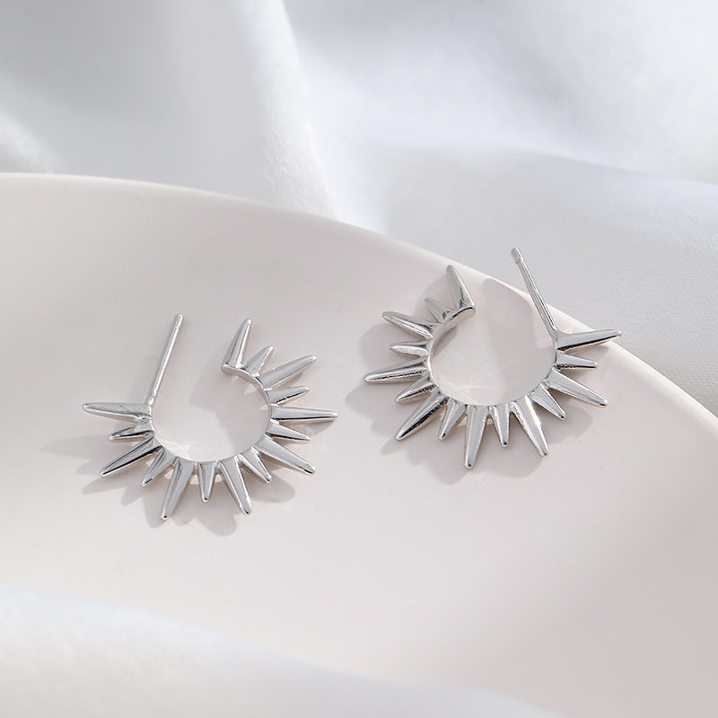 Allyanna Sunflower Drop Earrings - Silver [CU867Q5U]