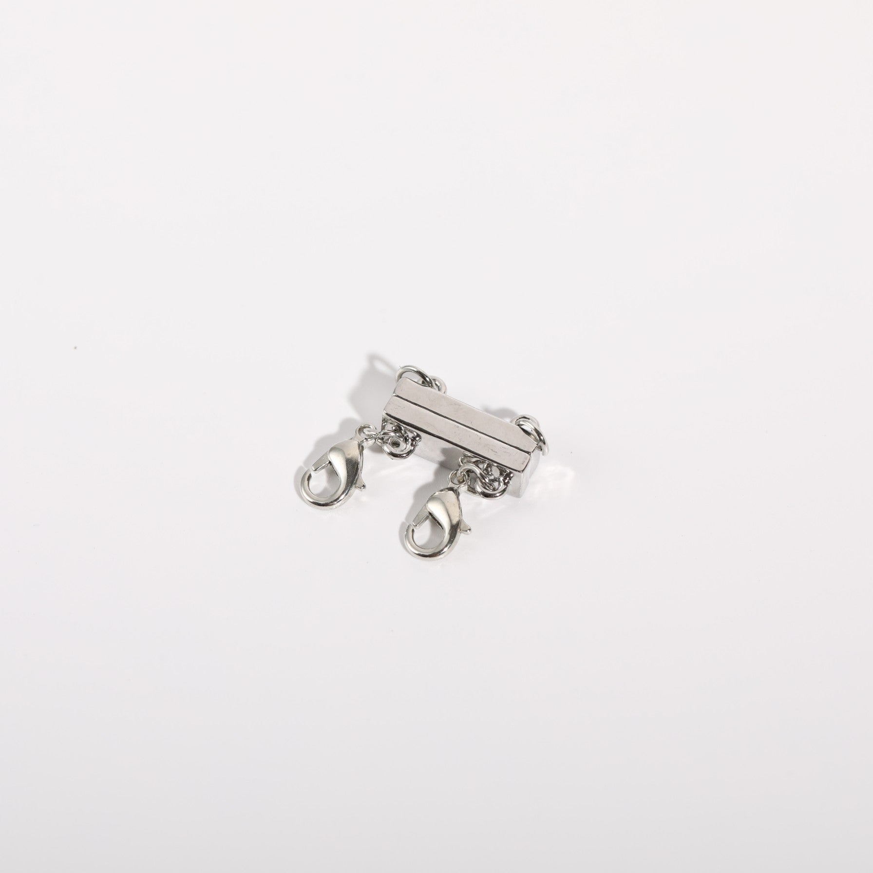 Layered Magnetic Necklace Clasp - Silver 2-Spacer Clasp [JZA4MPXL]