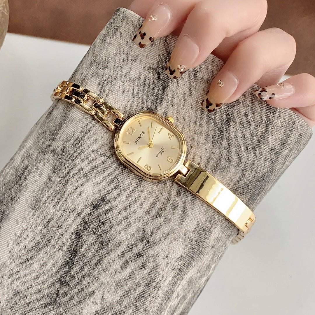Annelyse Vintage Bracelet Watch - Gold with Gold Dial [TMTIJONH]