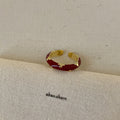 Ilaria Delicate Enamel Ring - Style 5 Gold Plated Ring [HJY82P5F]