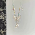 Butterfly Tassel Pendant Necklace - Butterfly Tassel Necklace [JM9YS4A2]