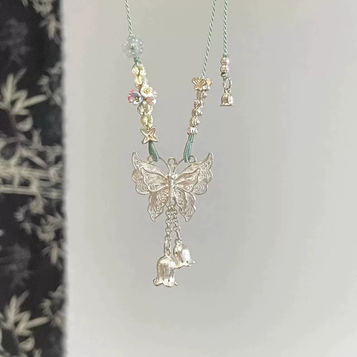 Butterfly Tassel Pendant Necklace - Butterfly Tassel Necklace [JM9YS4A2]