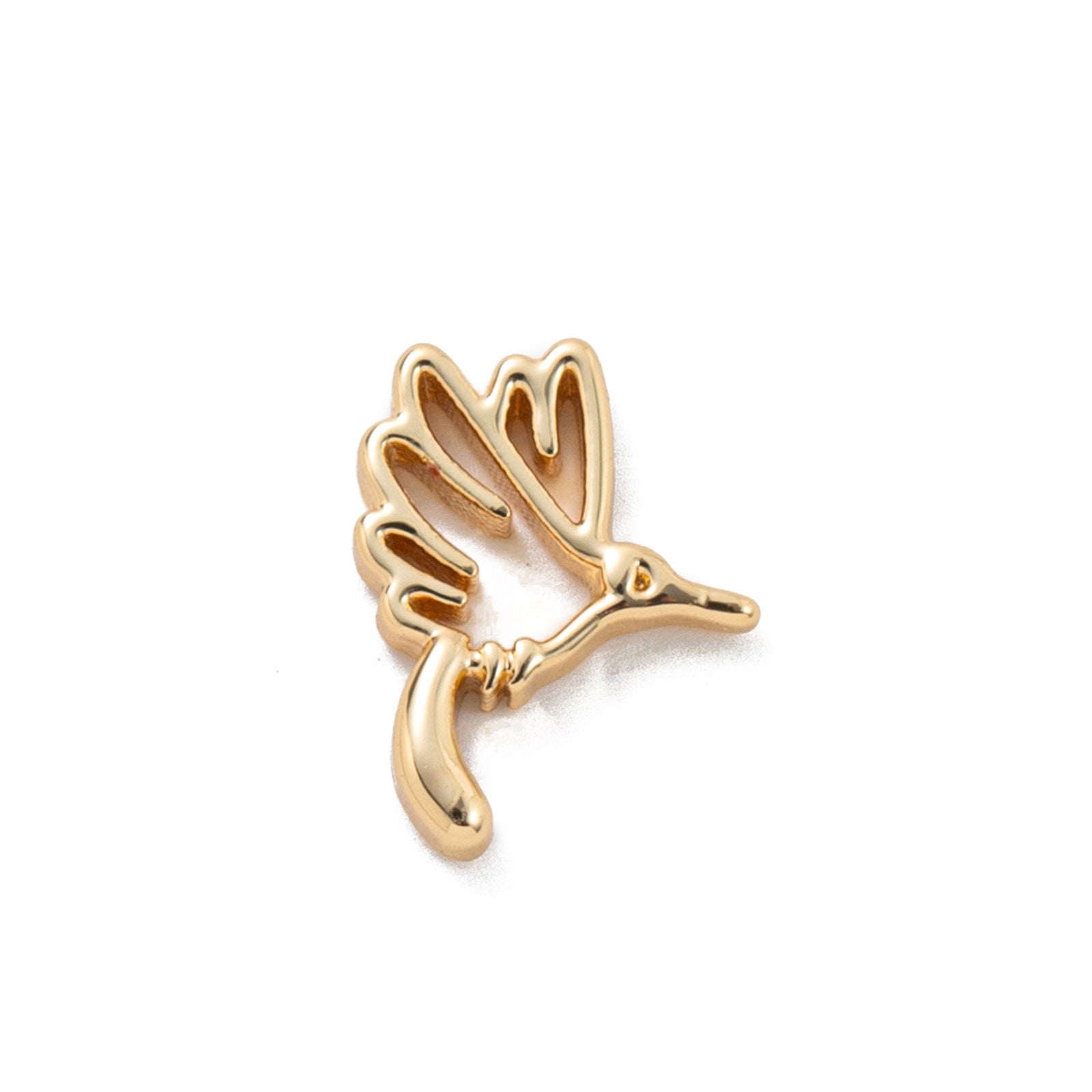 Floating Charm Locket Necklace - Hummingbird Charm [3J2YRPP9]