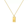 Initial Pendant Box Chain Necklace - Style D [QUI4R2X0]