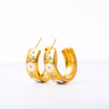 Ariam Botanical Hoop Earrings - The Wild Daisy Hoops [VM5M6V99]