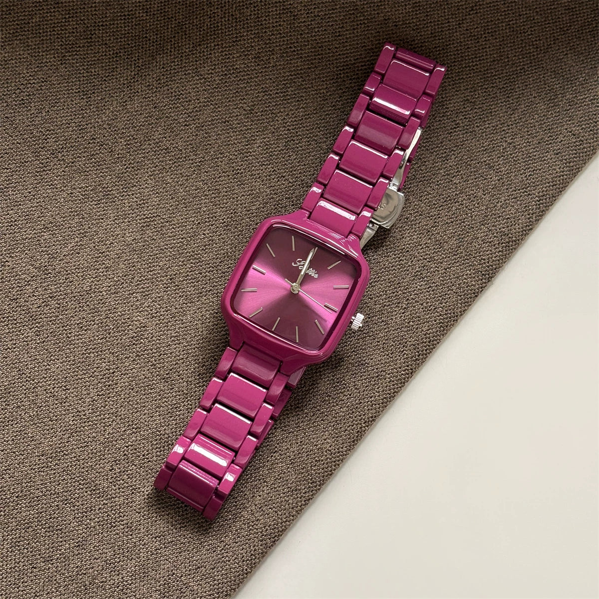 Square Dial Minimalist Watch - Purple [5KUC2JB0]
