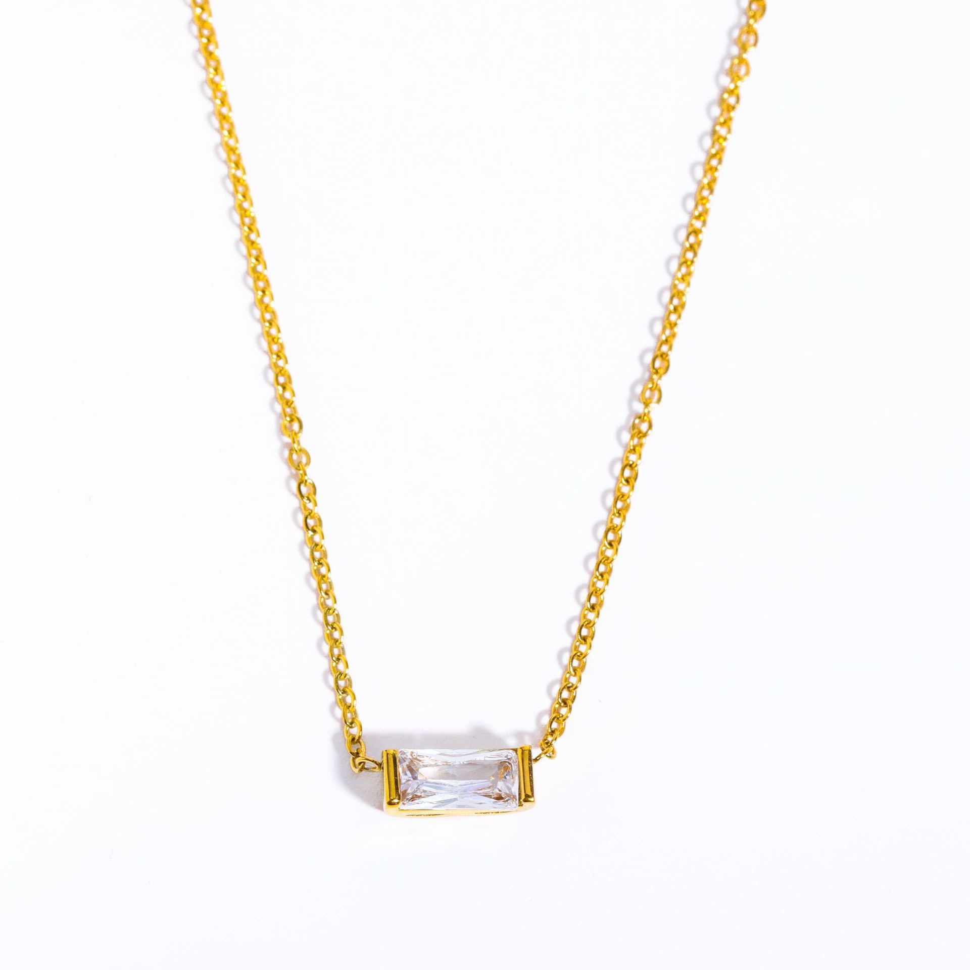 Bree Dainty Birthstone Necklace - April [0LDA0FLJ]