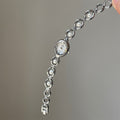 Melina Oval Pearl Bracelet Watch - Pearl Silver White [ITHDZQIA]