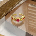Janell Colorful Enamel Open Ring - Style 26 [W8L26IM5]