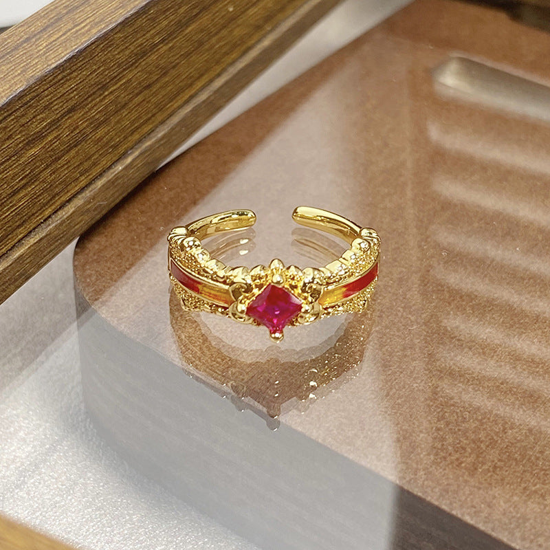 Janell Colorful Enamel Open Ring - Style 26 [W8L26IM5]