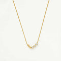 Layered Heart Pendant Necklace - 3 Hearts & 3 Beads Necklace [CHGIEQ0J]