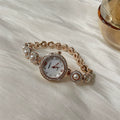 Pearl Bracelet Watch - Rose Gold (Large Pearls) [VEN2KP3K]